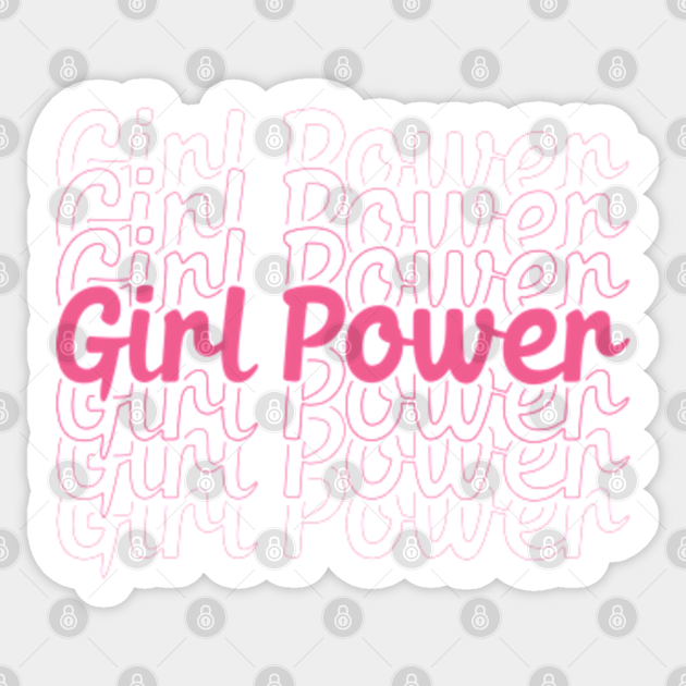 Girl Power Typography Womens Rights Sticker TeePublic